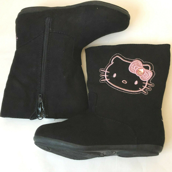 Boots Hello KItty toddler girls new sizes 5M, 6M, 7M, 9M or 10M - Picture 2 of 2